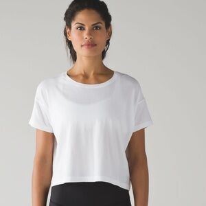 2024 Lululemon Cates Crop Tee
White
